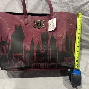 Hogwarts Castle Burgundy Tote Bag